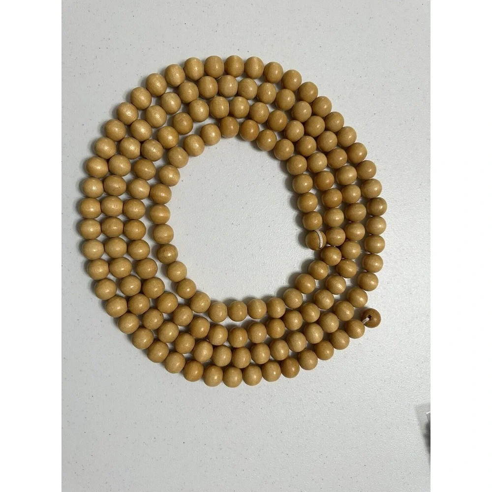 Christmas Tree‎ Garland Wooden Beads - 9' Long